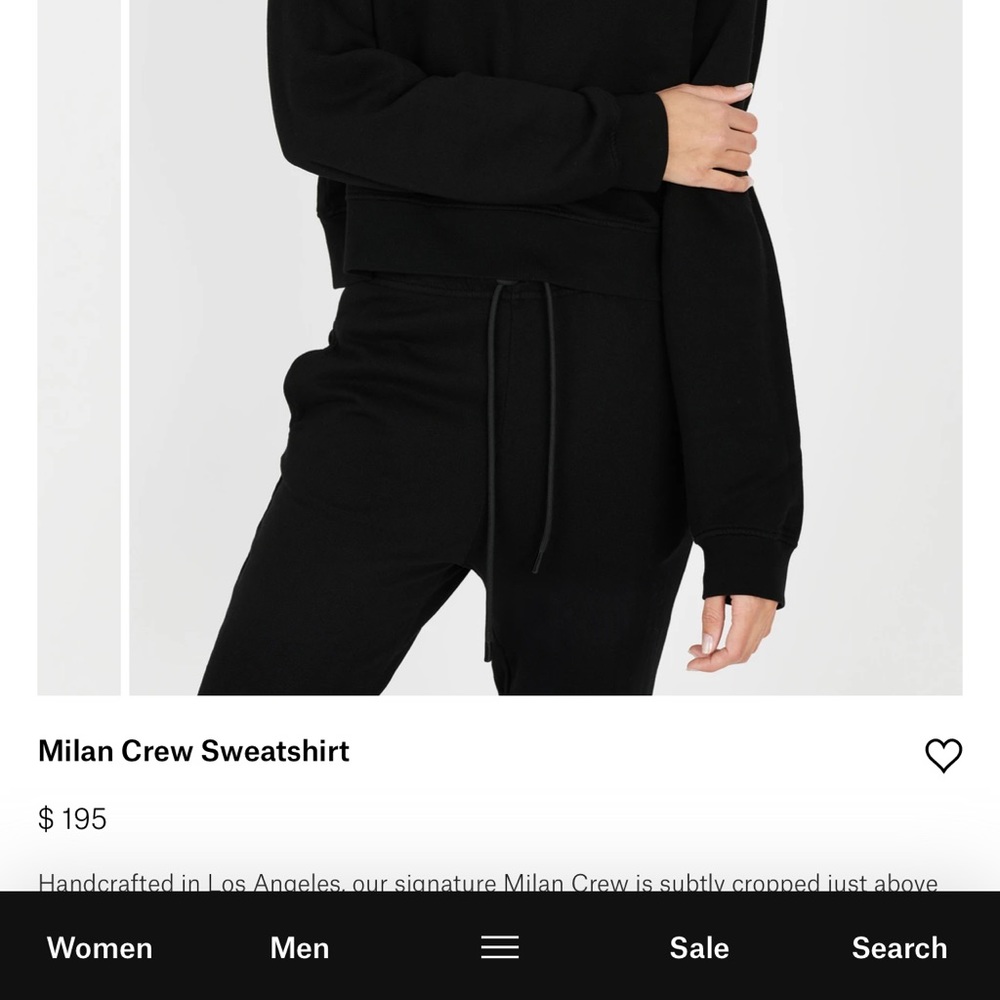 Cotton citizen milan crew neck in black